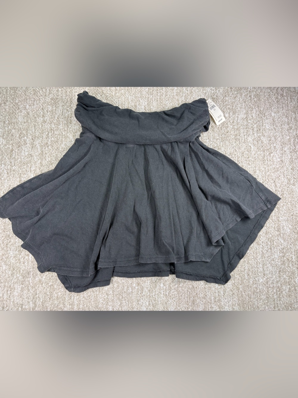 aerie black strapless Flared top